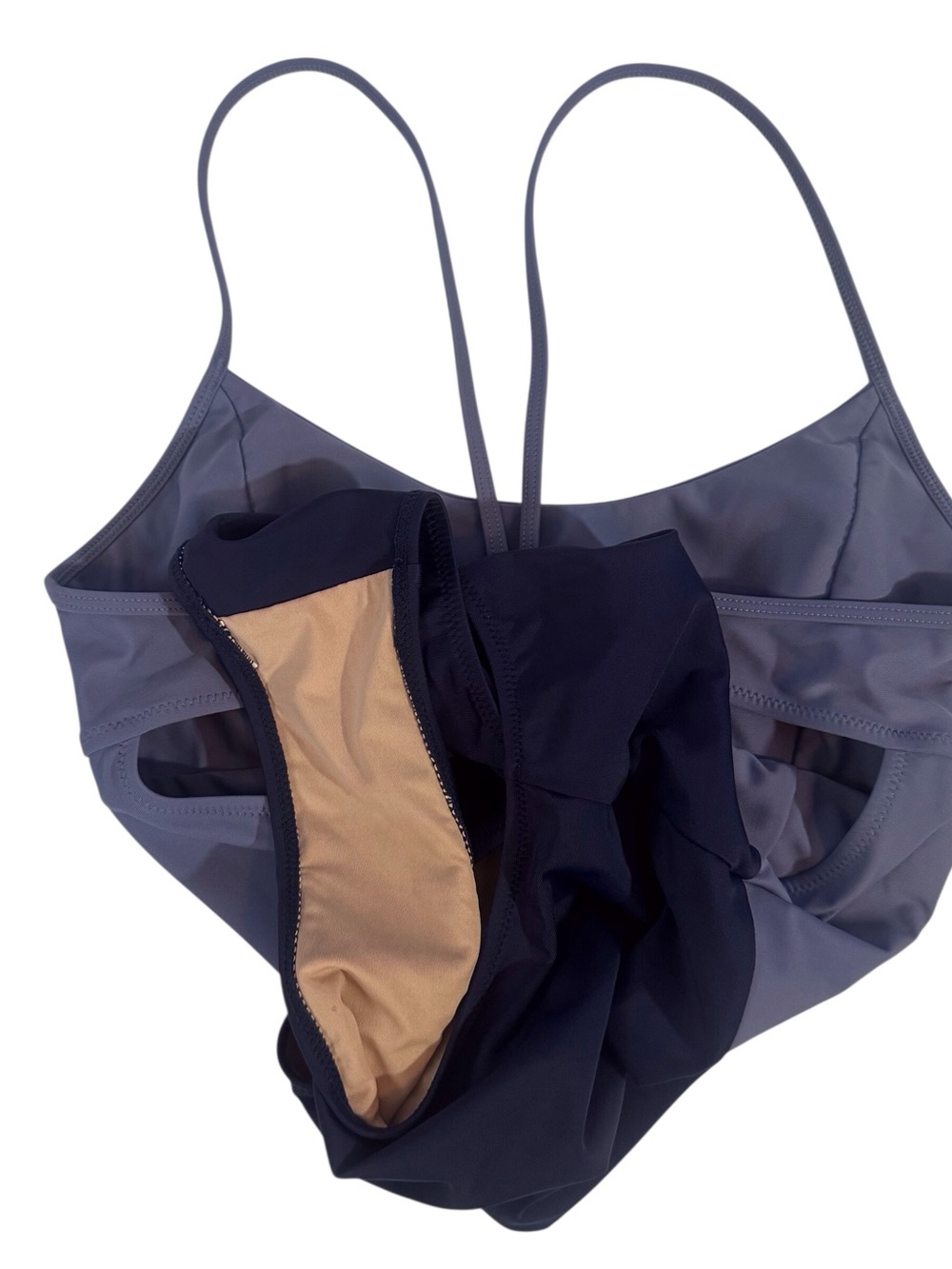 Summersalt Size 4 Blue The Swan Dive One Piece Bathing Suit Beach Vacation - Picture 8 of 10